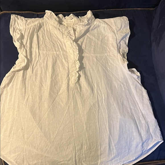 H&M White Linen Blend Top - Picture 1 of 5